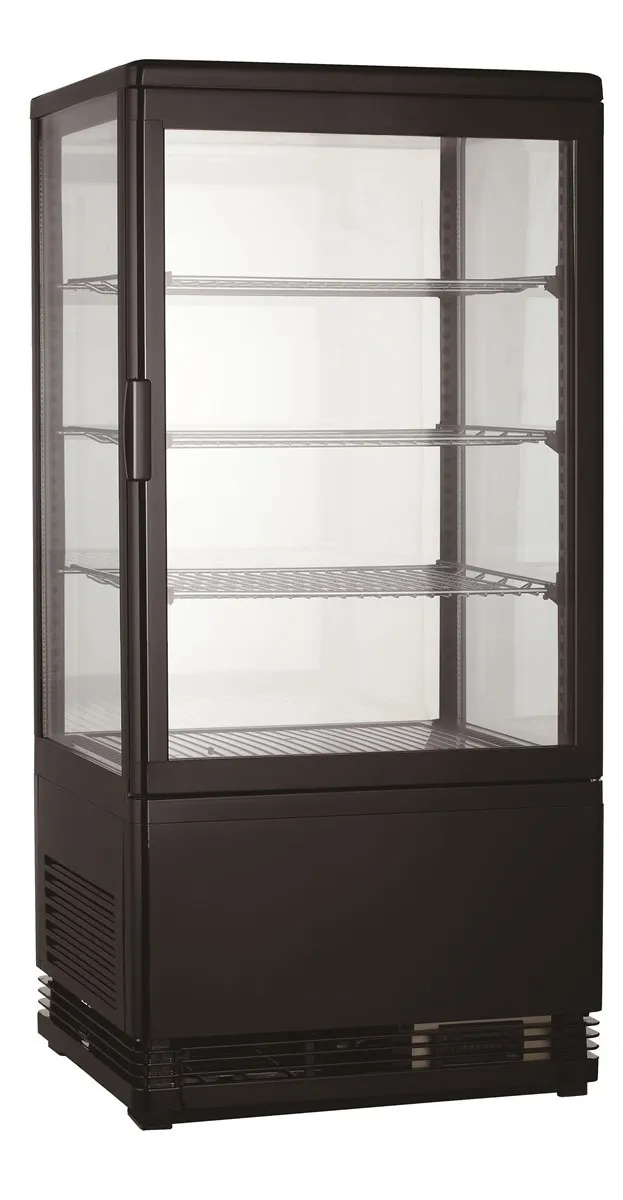 Schwarze Kühlvitrine - 68 L