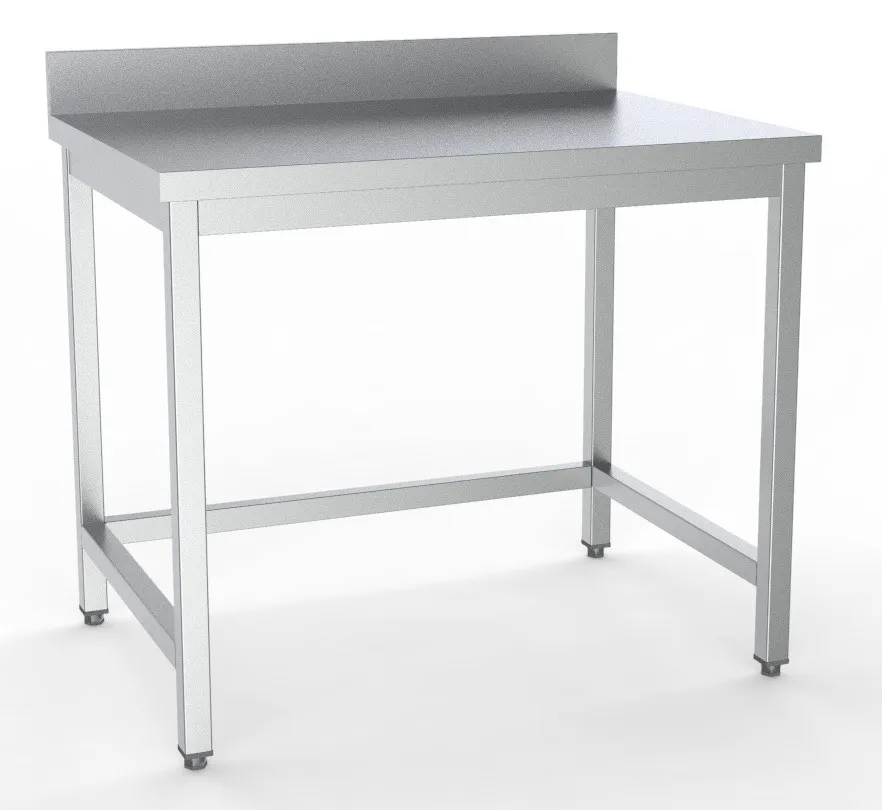 Edelstahltisch mit Aufkantung - L 800 x T 700 mm