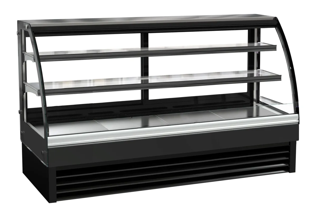 Positive Gekühlte Vitrine Gebogen - 400 L