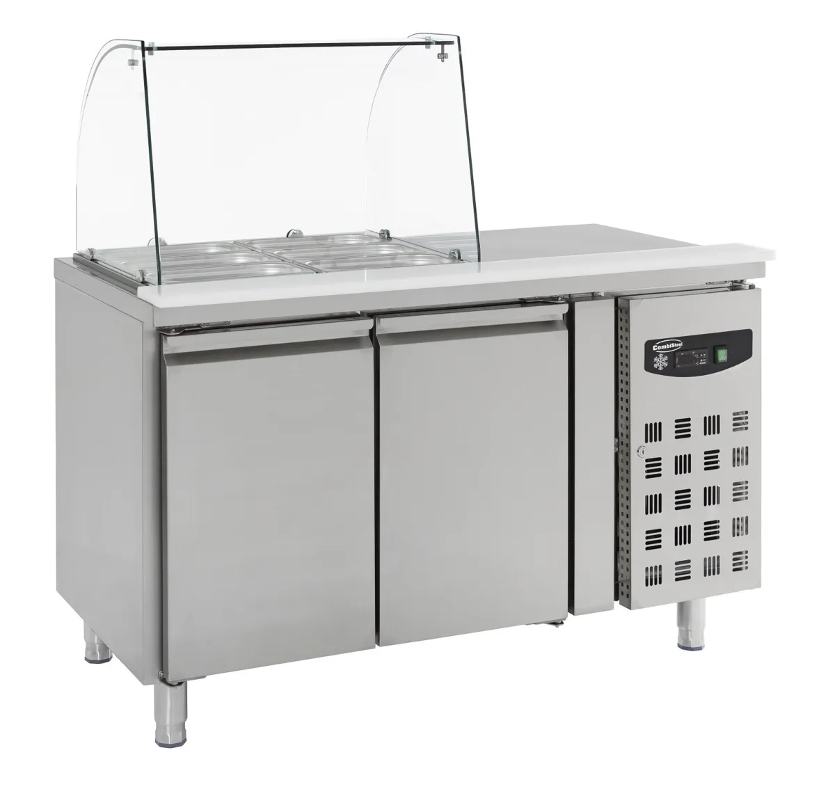 Saladette Kühlschrank mit 2 Türen - 2 GN 1/1