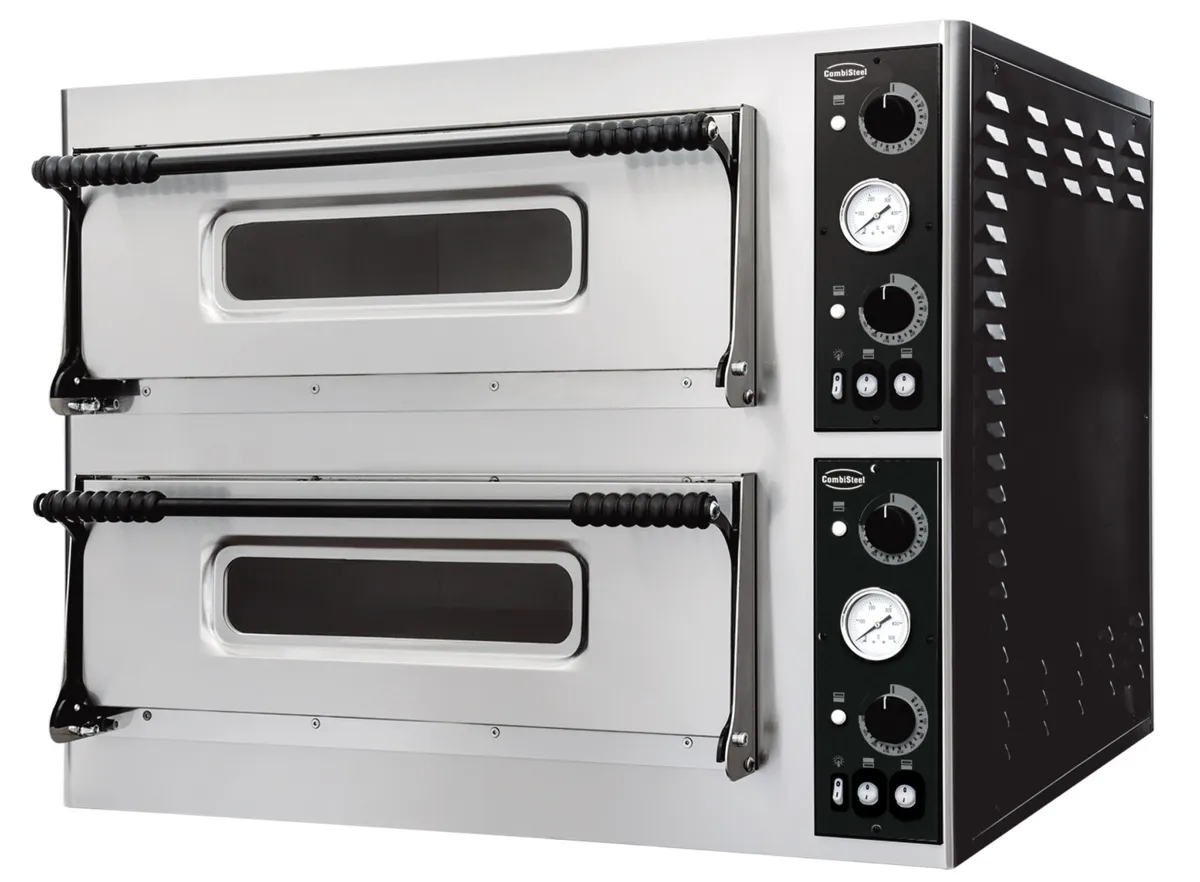 Pizzaofen mit 2 Kammern - 2 x 4 Pizzen - 400 V