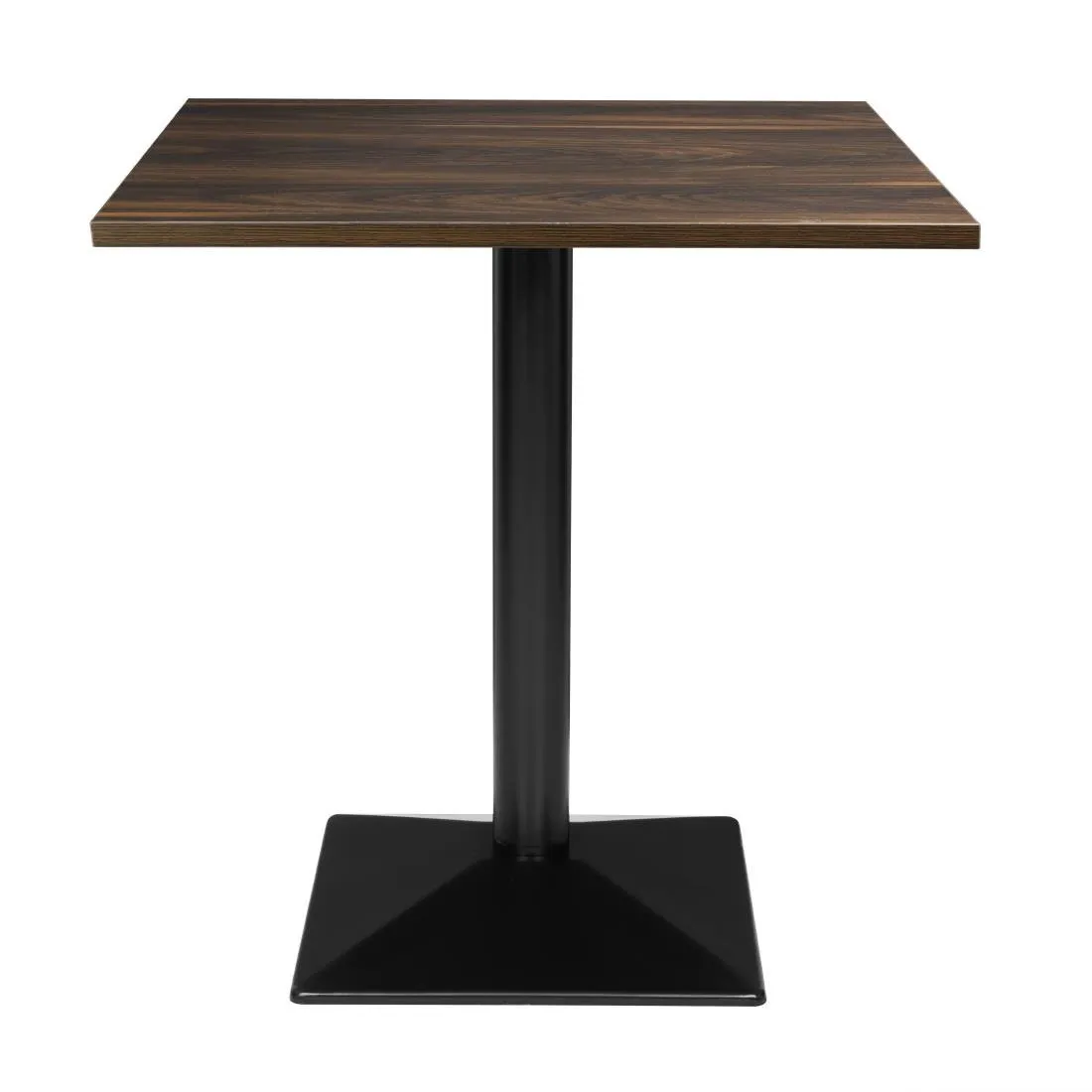 Quadratischer Tisch in dunkler Holzoptik - 70 x 70 cm