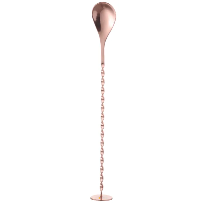 Cocktail-Löffel mit Kupferstößel - 280 mm