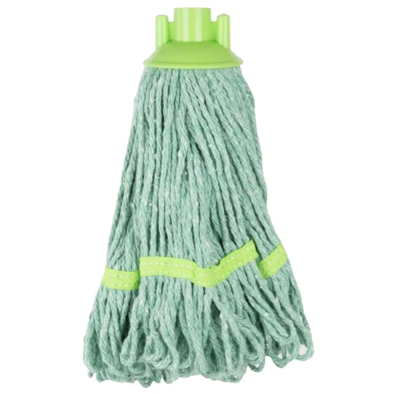 Kopf Wischmopp mit Fransen Grüner Streifen - 0,2 kg