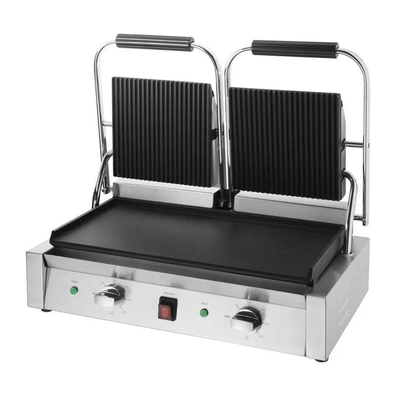 Gerillter/Glatter Doppelkontaktgrill