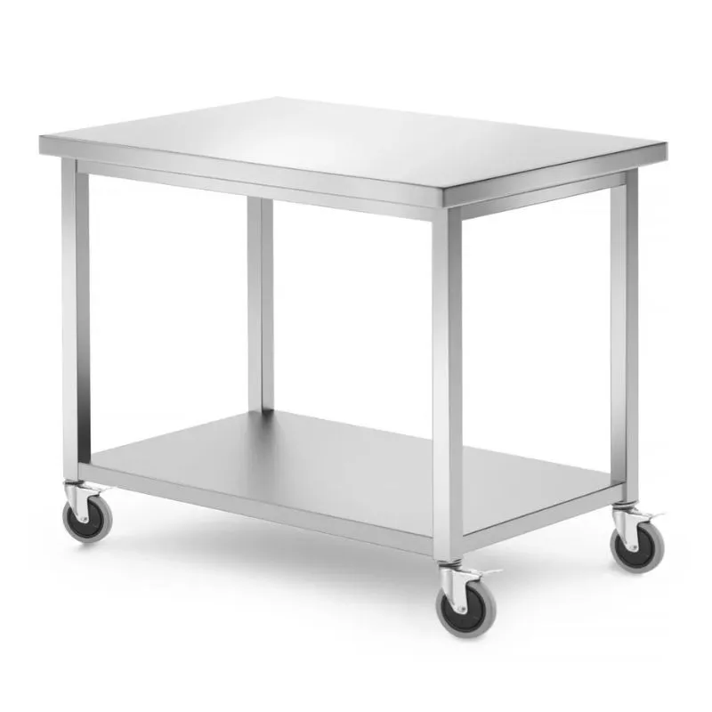 Mobiler Tisch mit Schraubregal - 1000 x 700 mm