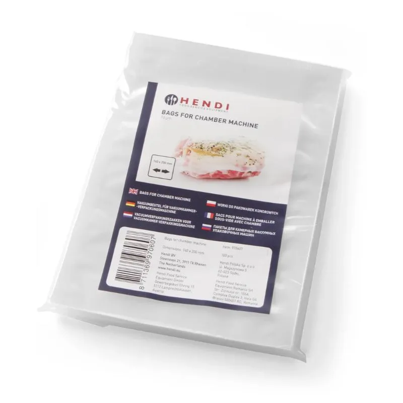 Glattvakuumbeutel für Verpackungsmaschine 200 x 140 mm - Set von 100