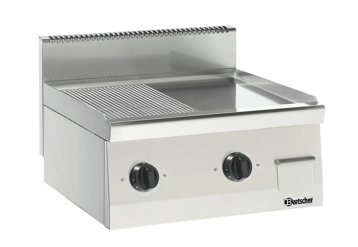 Elektrische Grillplatte zum Aufstellen Glatt und Gerillt - Serie 600 - 7200 W
