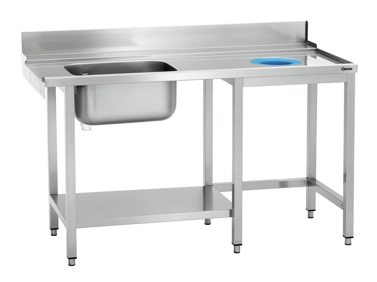 Sortiertisch mit Spüle und einem Loch - L 1495 x T 730 mm