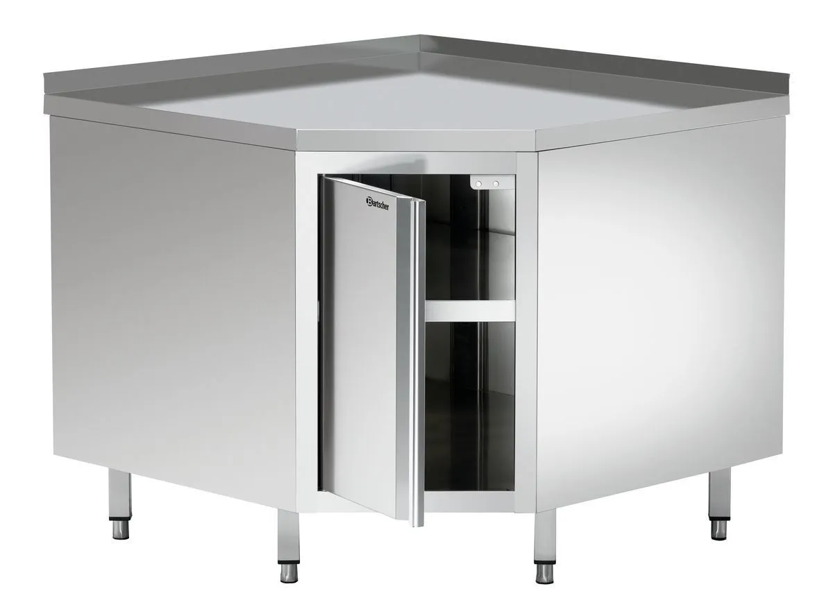 Eckmöbel aus Edelstahl - L 1000 x T 1000 mm