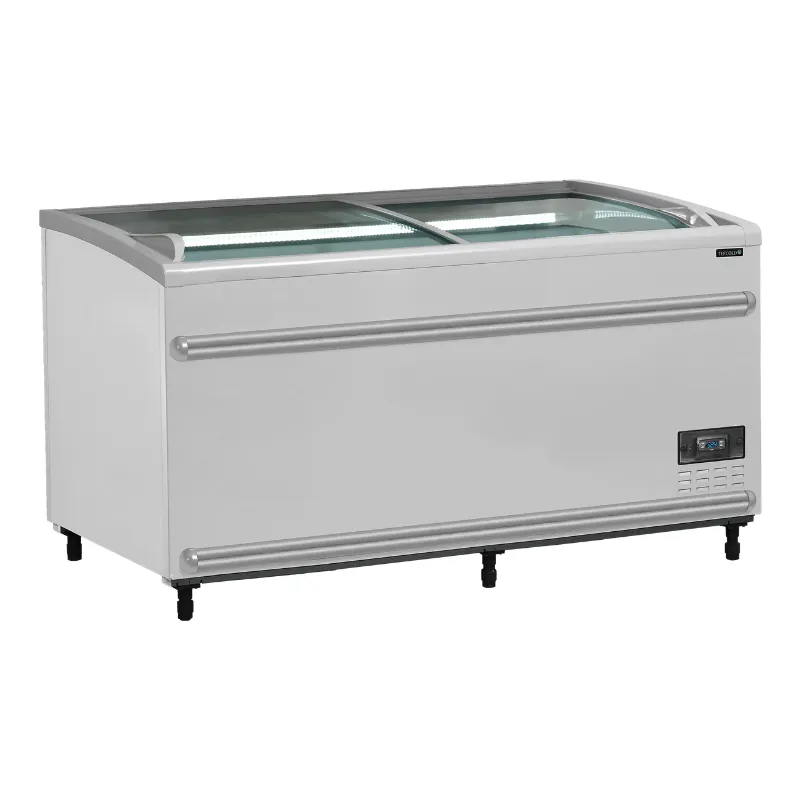Kühlschrank Gefrierschrank Gebogenes Glasdeckel - Weiß - 422 L