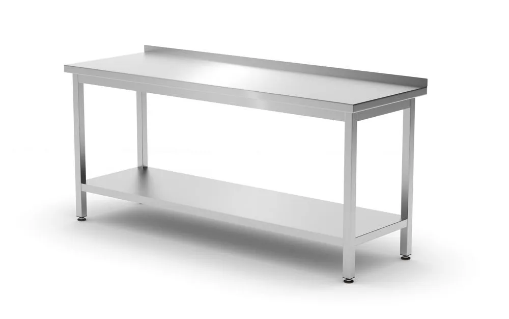 Wandtisch Profi Line mit Regal - L 1800 x T 600 mm