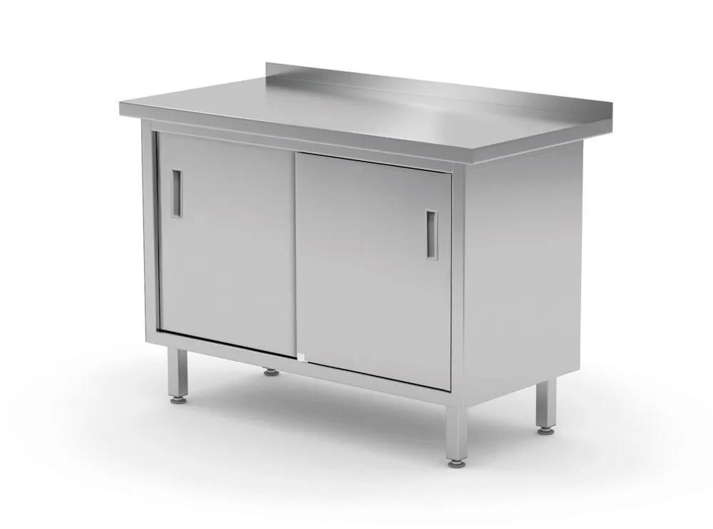 Wandtisch - Schrank mit Schiebetüren - L 1200 x T 600 mm