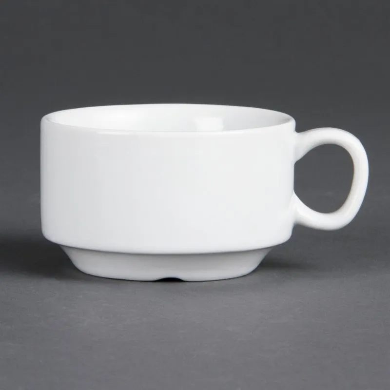 Stapelbare weiße Espressotasse 85 ml - Ø 80 mm - Set von 12