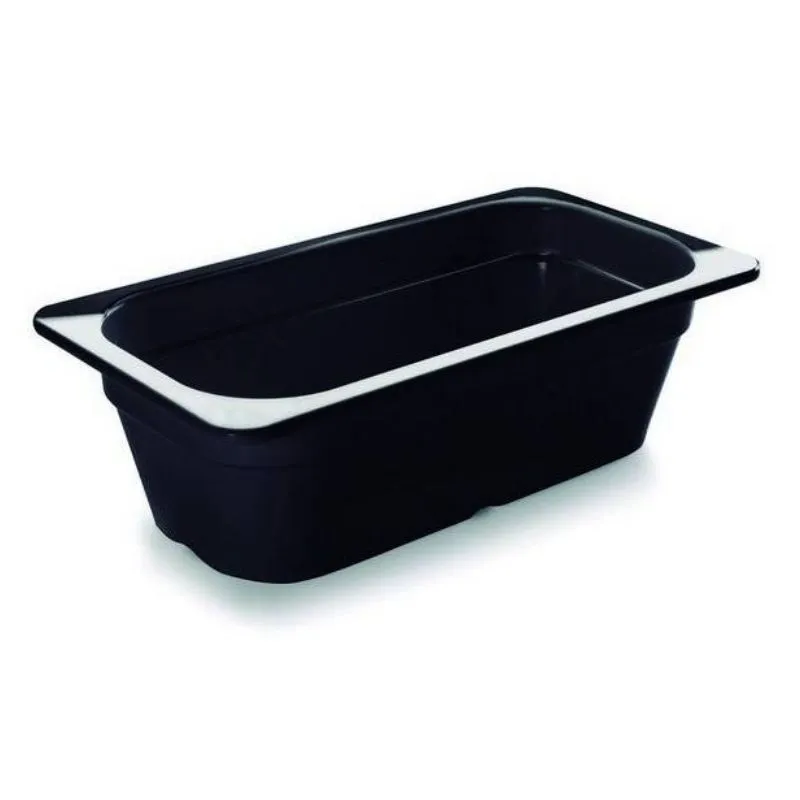 Gastronorm-Behälter GN 1/3 Schwarz Melamin - Tiefe 100 mm - 3,8 L