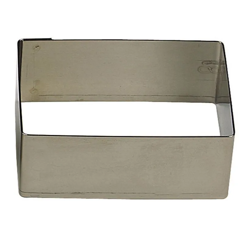 Rechteckige Nonnenform aus Edelstahl - 120 x 60 mm