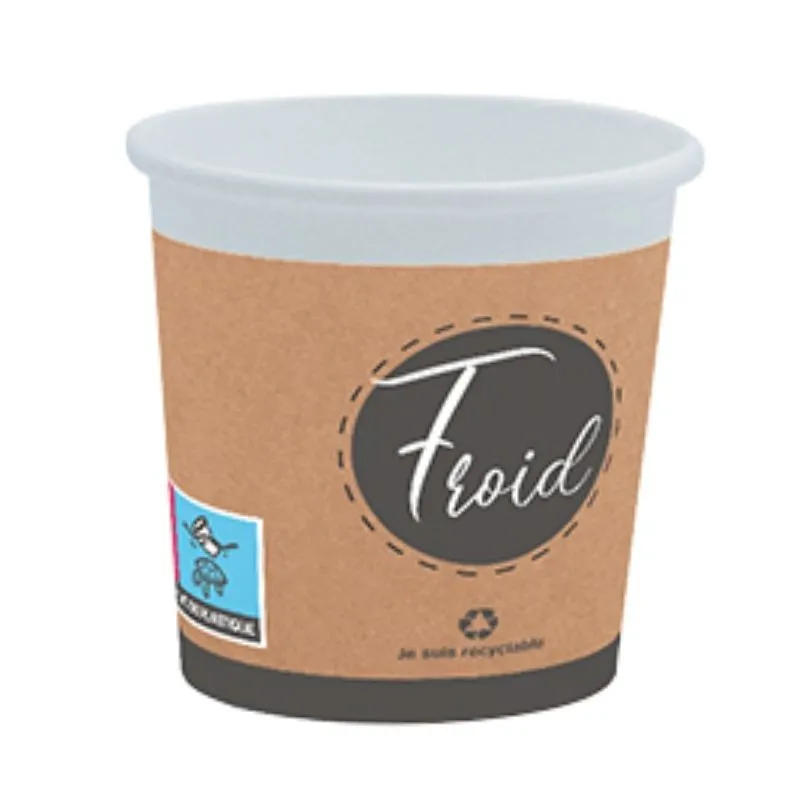Pappbecher "Heiß oder Frisch" - 25 cl - Packung mit 50