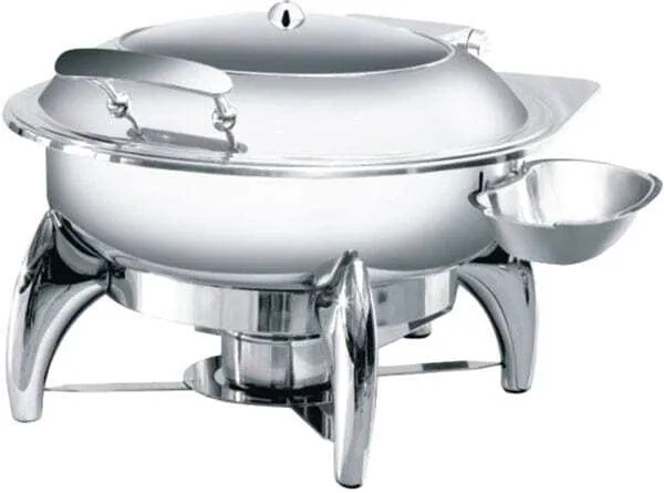 Chafing Dish Rond avec Couvercle Vitré 5 L - 525 x 465 mm