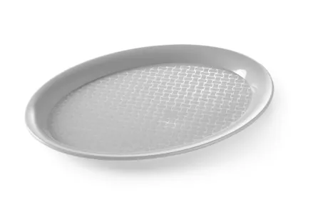 Serviertablett Fast Food Oval - Grau
