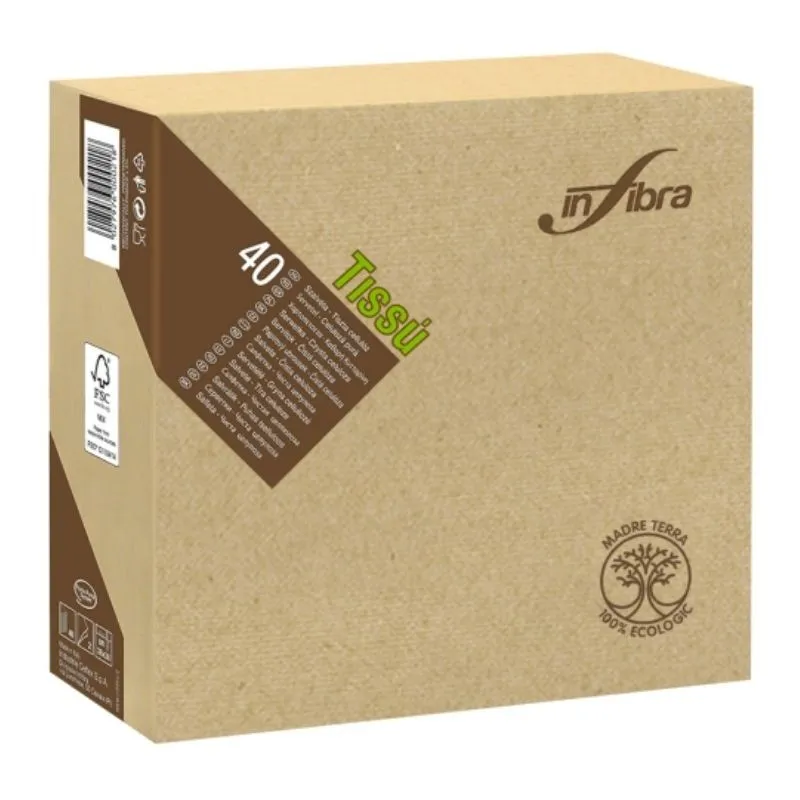 Serviette Madre Terra aus Zellulose 2-lagig 38 x 38 - 1440er Set