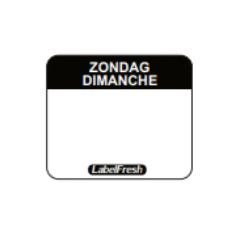 Rückverfolgbarkeitsetikett Label FreshEasy - Sonntag - 30 x 25 mm - Packung mit 1000