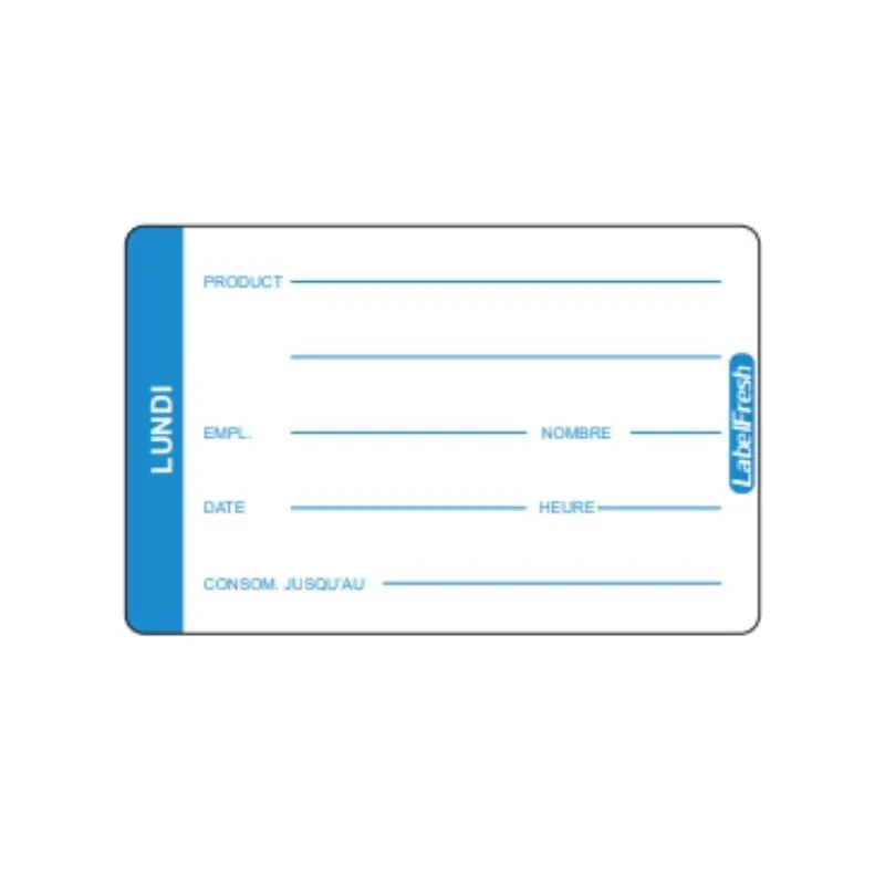 Rückverfolgbarkeitsetikett LabelFresh Pro - Montag - 70 x 45 mm - Packung mit 500