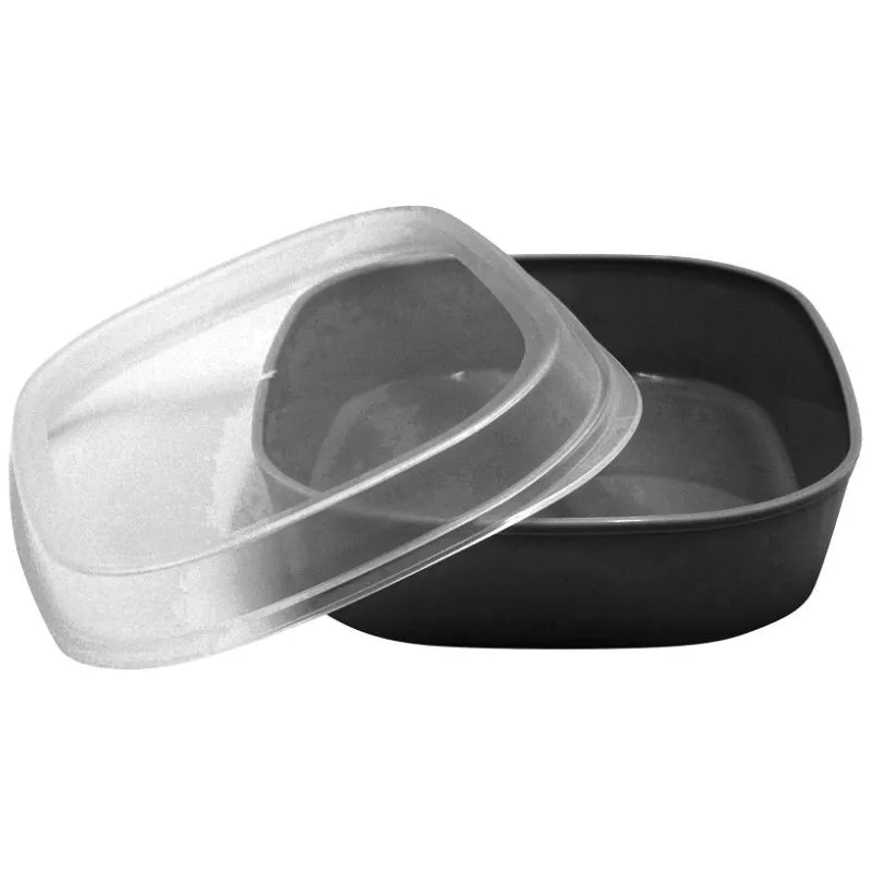 Wiederverwendbare graue Schale aus PP - 1100 ml - Set von 24