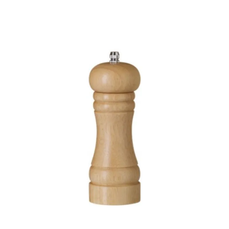 Salzmühle aus hellem Holz - H 165 mm