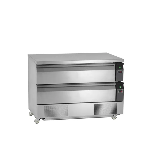 Positive Unterbau-Kühltisch GN 2/1 - 154 L - 2 Schubladen