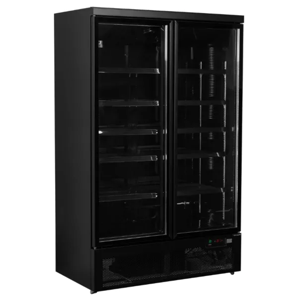 Positive Kühlvitrine mit 2 Glastüren - 1081 L