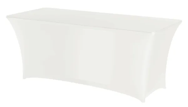 Abdeckung für weißen rechteckigen Tisch 1500