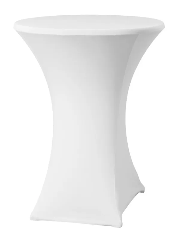 Weiße Hülle für Stehtisch 80-85 cm