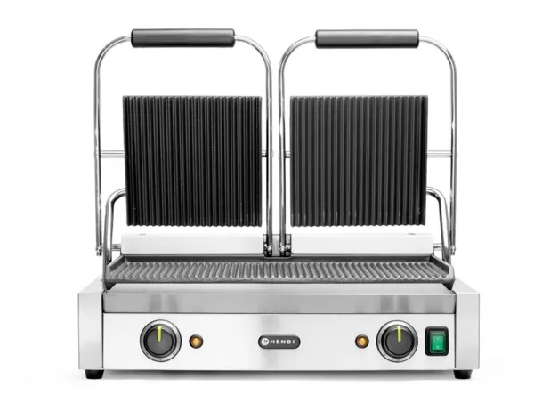 Kontaktgrill - Doppelmodell - Gerillte Platten