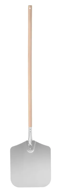 Pizzaschaufel mit quadratischer Form und Holzgriff - 1320 x 305 mm