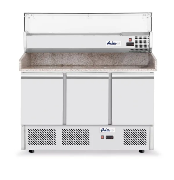 Kühlvorbereitungstheke für Pizzen oder Salate - 380 L + 40 L