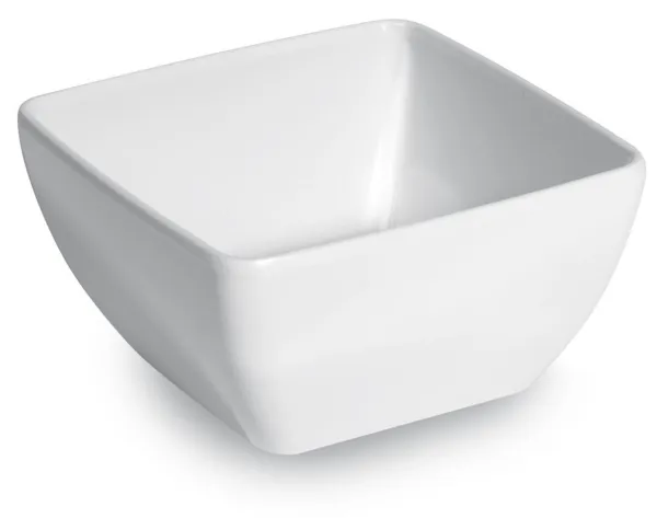 Weißer quadratischer Salatschüssel - 130 x 130 mm