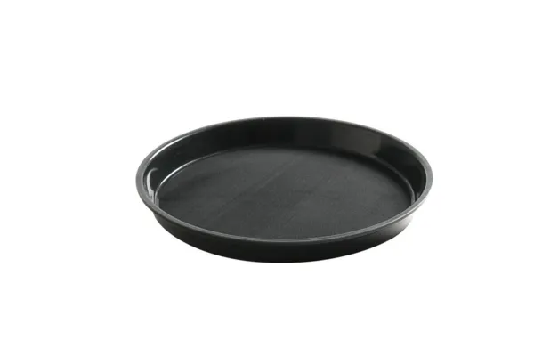 Runder Servierteller mit hohem Rand aus Polypropylen - Schwarz - Durchmesser 320 mm