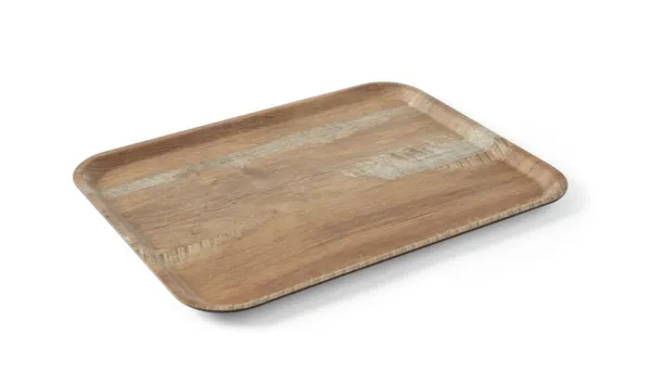 Serviertablett aus Melamin mit Holzmusterdruck - 530 x 370 mm