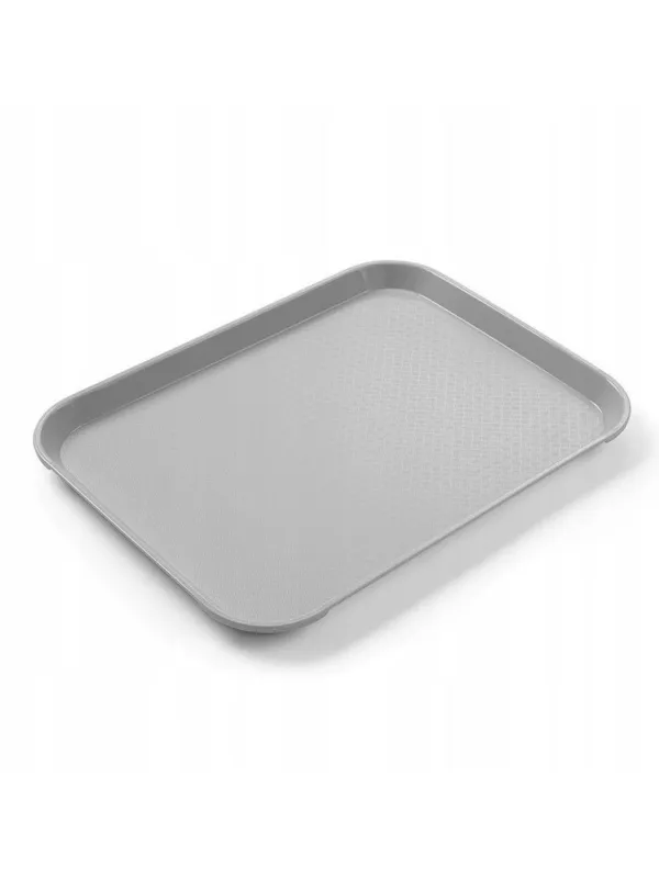 Rechteckiges Tablett Fast Food - Kleines Modell 265 x 345 mm - Grau