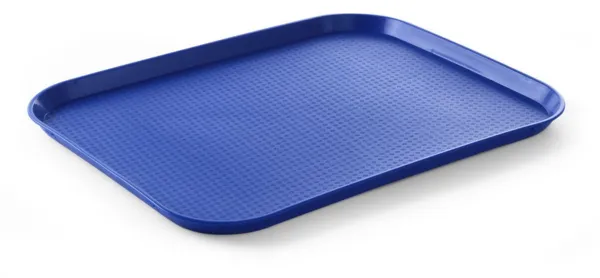 Rechteckiges Tablett Fast Food - Großes Modell 450 x 350 mm - Blau