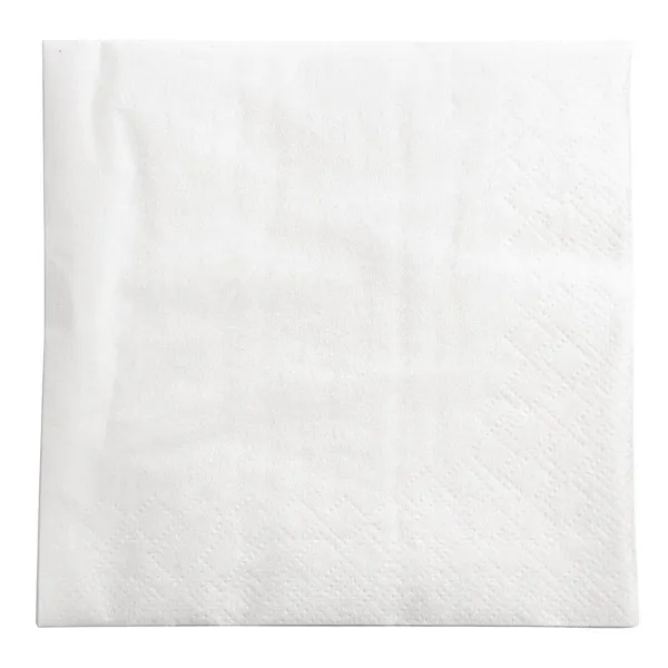 Cocktailserviette weiß 2-lagig - 240 x 240 mm - Set mit 1500