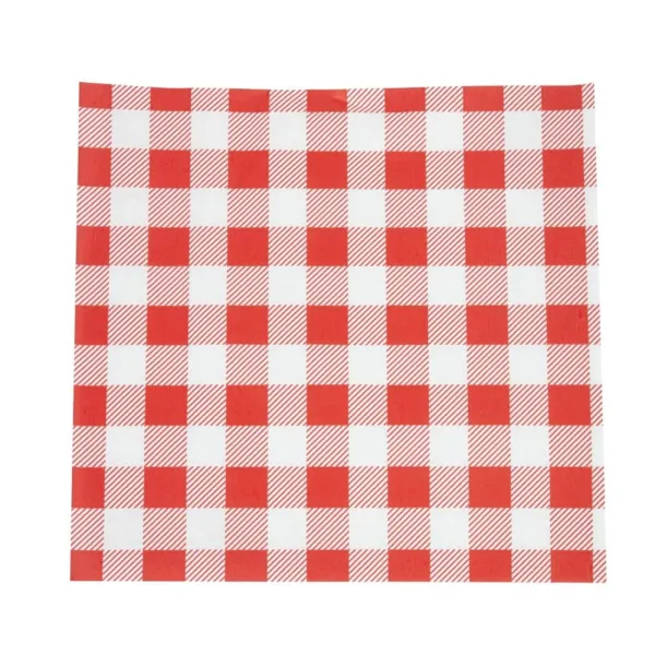 Fettdichtes Vichy-Rot-Papier 250 x 250 mm - Packung mit 200