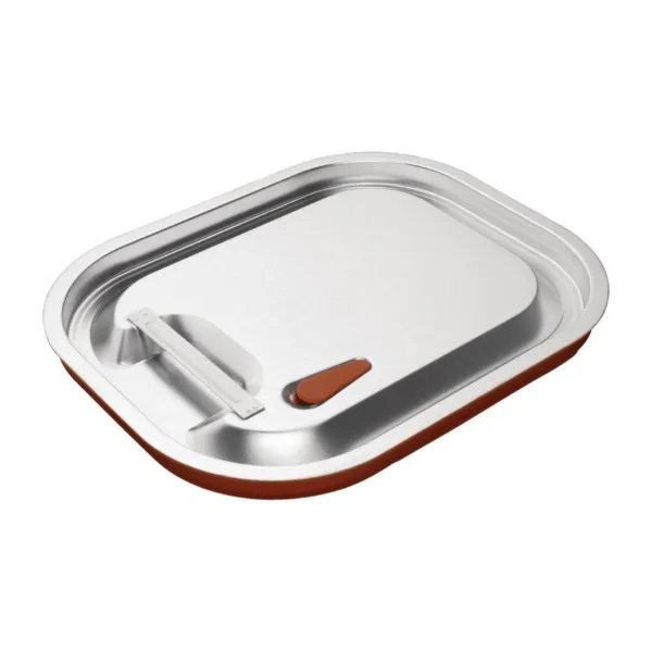 Luftdichter Edelstahl- und Silikondeckel für GN-Behälter 1/2