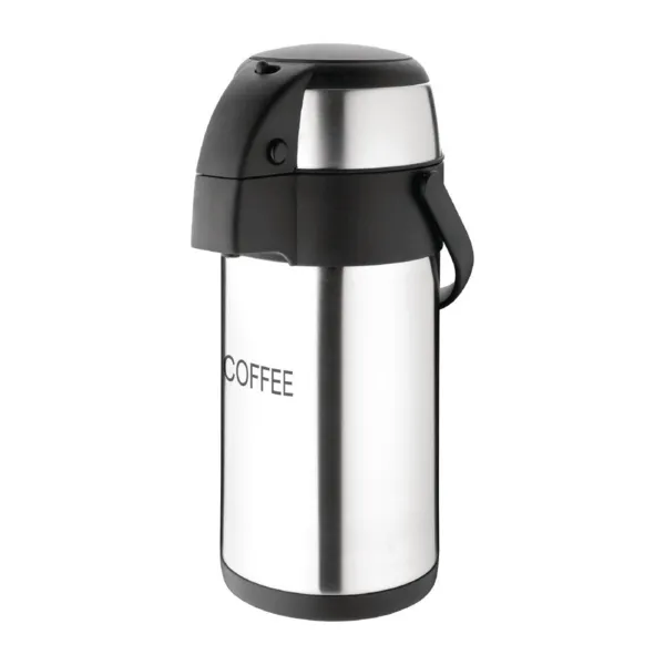 Kaffeekanne mit Pumpe aus Edelstahl - 3 L