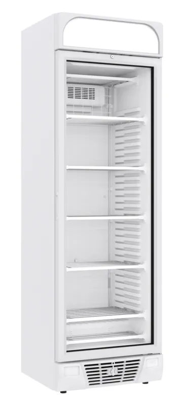 Weiße Negativ-Kühlvitrine - 1 Glastür - 382 L