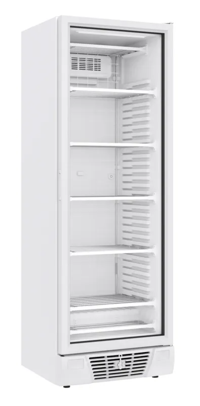 Weiße Negativ-Kühlvitrine - 1 Glastür - 382 L