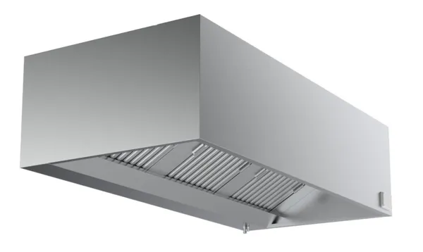 Vollständige Kubische Wandhaube - 1200 mm - Mit Motor, LED und Drehzahlregler