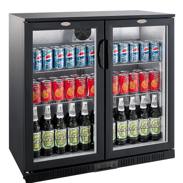 Rückkühlschrank mit 2 Flügeltüren - 198 L