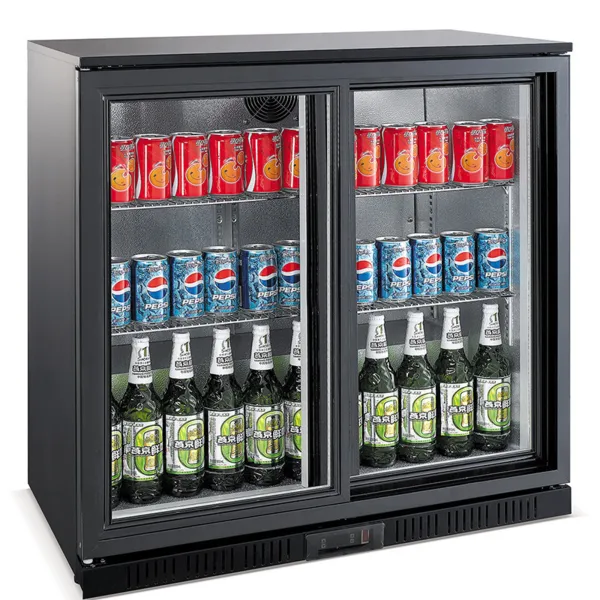 Rückkühlschrank mit 2 Schiebetüren - 208 L
