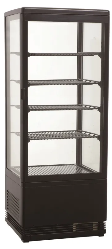 Schwarze Kühlvitrine - 98 L